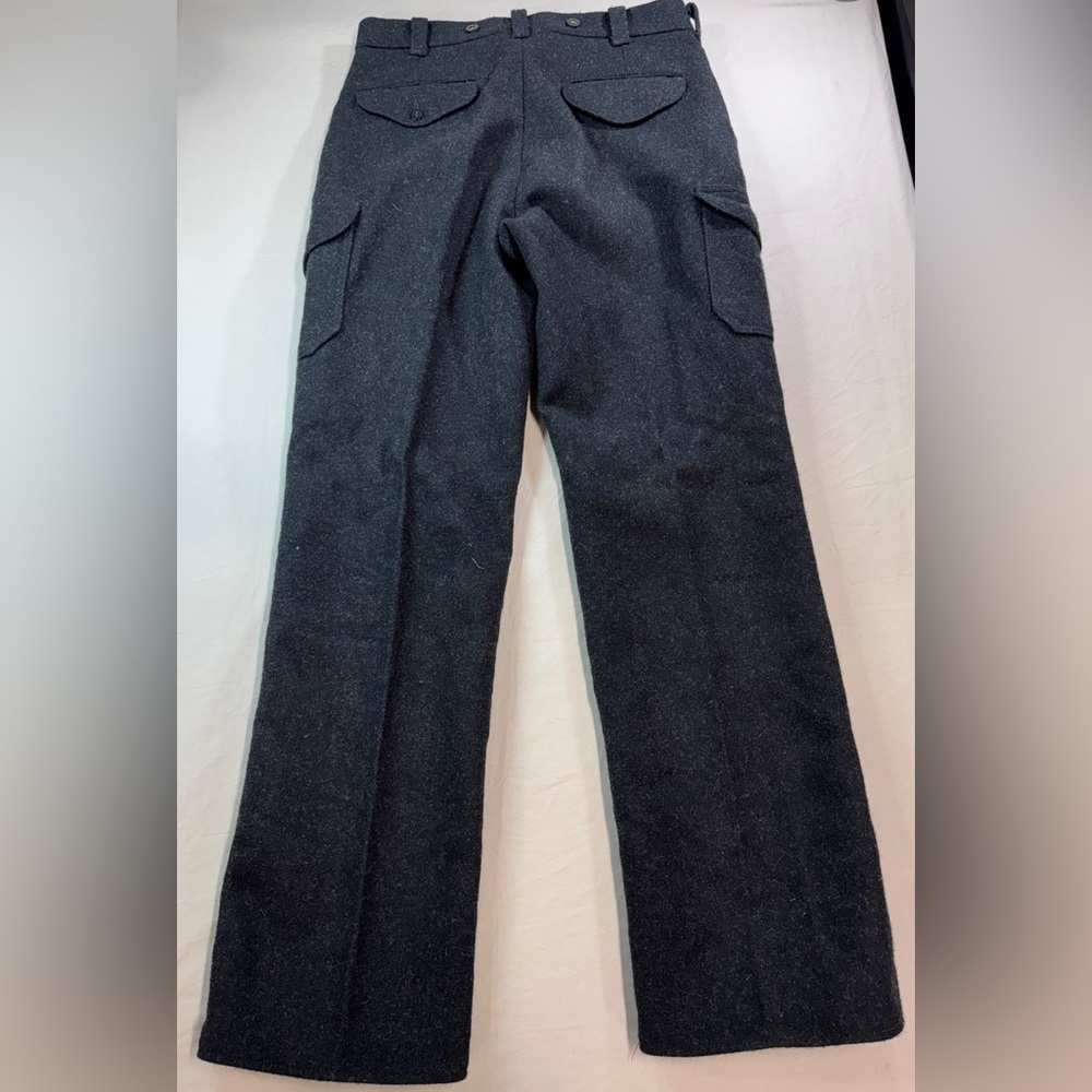 Vintage Filson Mackinaw 100% Wool Pants Mens 34x33 Black Trousers USA Made Heavy - Picture 9 of 10